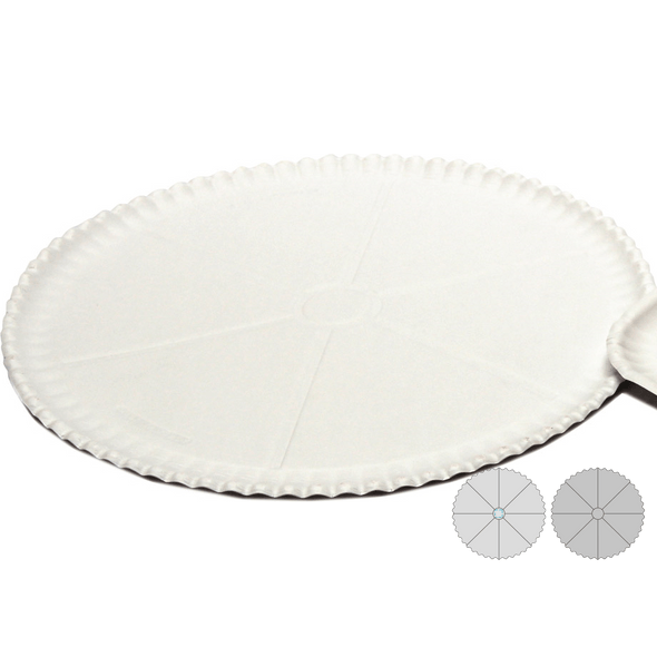 Mini Micro Pizza Plate White Card
